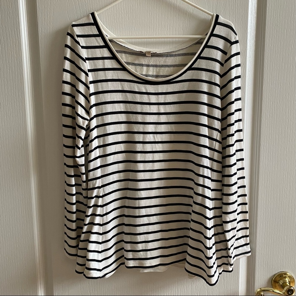 Anthropologie Striped Long Sleeve Top